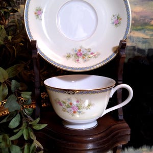 Vintage Noritake 1850 Footed Cup & Saucer Set