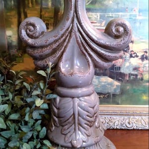 Large Ceramic Decorative Finial Sculpture 17&quot; | Farmhouse Finial Statue | French Country | Finial Decor
