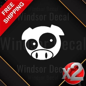 2X Piggy Sticker | Cute Pig Decal | Vinyl Pig Art | High-Quality Pig Design | Custom Piggy | Fun Pig Sticker | Adorable Pig Decal 5&quot;