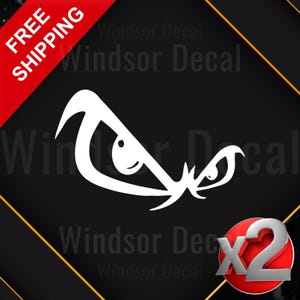 No Fear Eyes Decal Sticker - Car Window Bumper Decal (2X Decals)