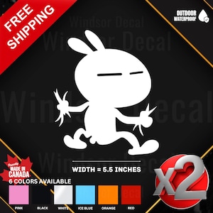 2X Cute Ninja Sticker | Funny Ninja Vinyl Decal for Car, Truck, Laptop, Tumbler, Window, Wall Vinyl Sticker 5.5"