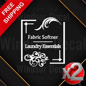 2X Personalized Laundry Labels: 5&quot; Custom Organization Stickers