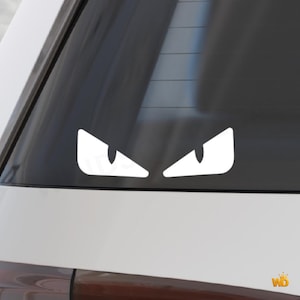 Peeking Eyes Vinyl Decal, JDM Car Window Sticker, Glossy Finish Decal