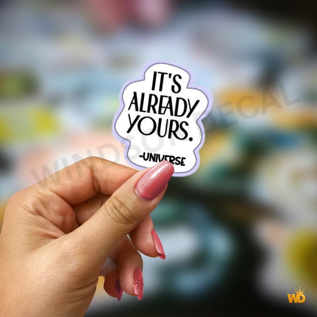 Motivational Quote Vinyl Stickers Pack, Inspirational Glossy Laptop ...