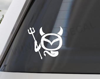 Devil Horns Vinyl Car Decal, Funny Truck Window Door Sticker