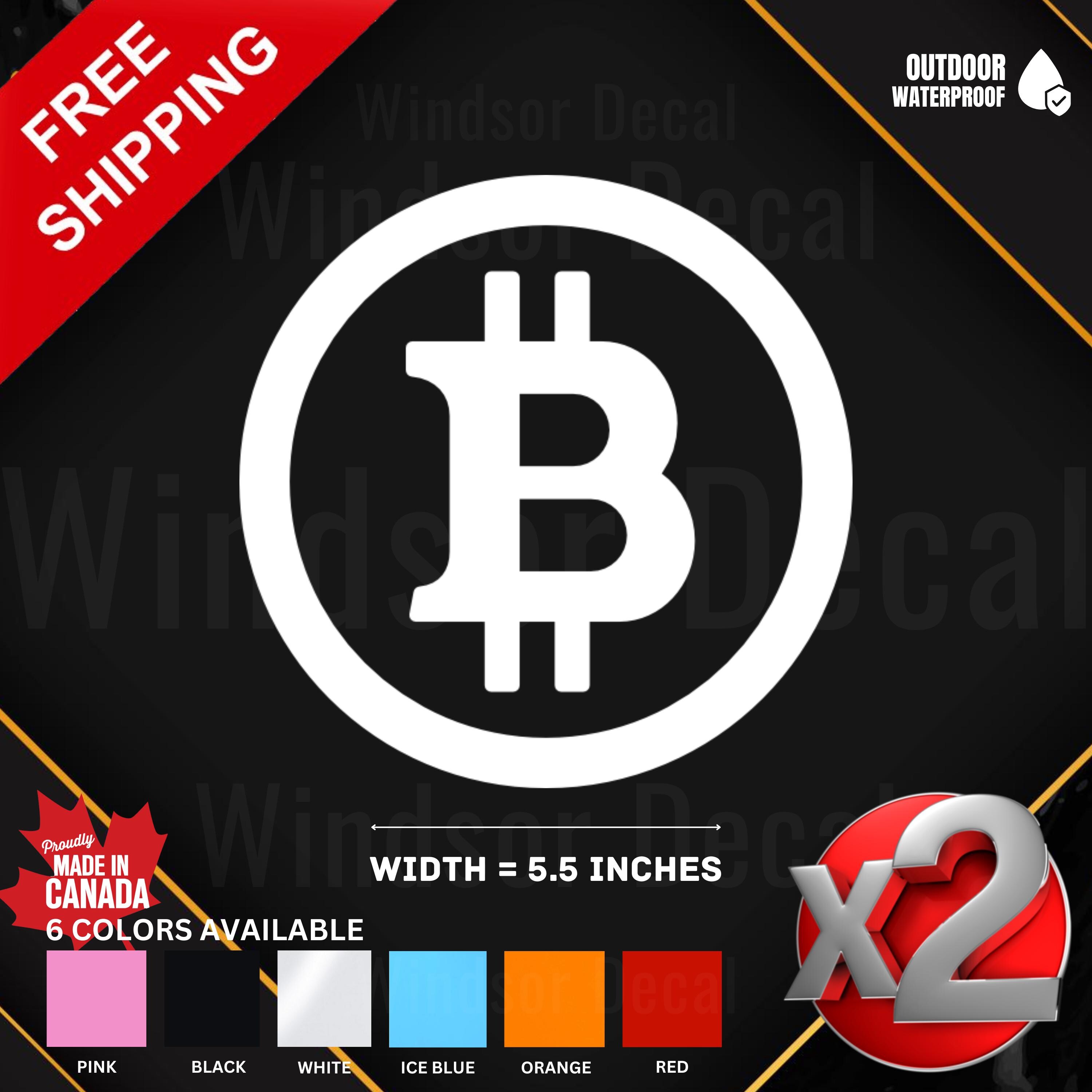 Bitcoin Sign 2X BITCOIN CRYPTOCURRENCY BTC DECAL STICKER 3M US MADE TRUCK  WINDOW CAR BOTTLE Bitcoin Freedom