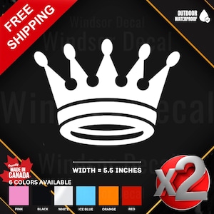 King Crown Vinyl Decal: Car, Laptop, Tumbler Sticker (5.5&quot;)
