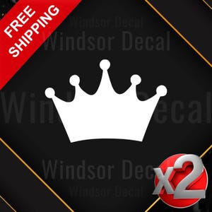 Royal Crown Vinyl Decal Sticker: Motivational Decor (5 inch, 2X)