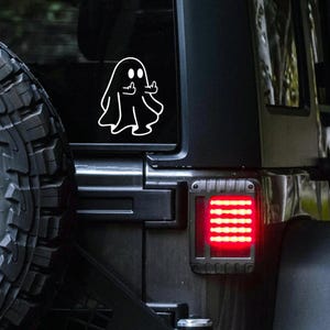 Cheeky Ghost Vinyl Sticker, Funny Spooky Decal, Peel & Sticker