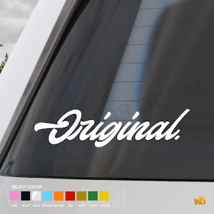 Original Fancy Script Word Art Decal, Modern Typography Vinyl Sticker