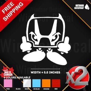 2X Funny Car Vinyl Decal Sticker: JDM Tuner Style (5.5&quot;)