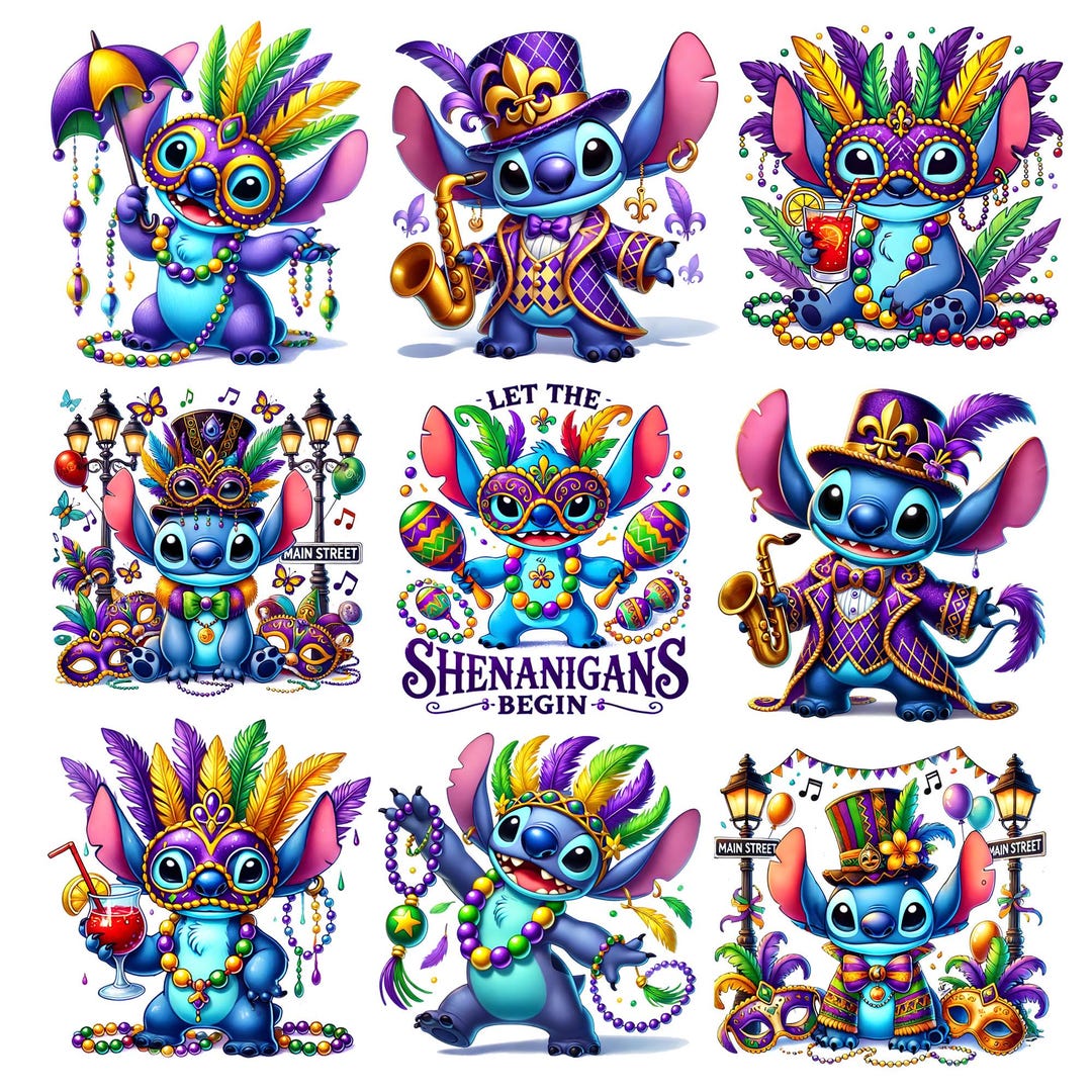 Lio and Stitch Mardi Gras Png, Stitch 20oz Tumbler Png, Stitch Cartoon ...