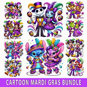 Mardi Gras Cartoon Bundle Png, Cartoon Character Fat Tuesday Png, Mardi Gras Vibes Png, Mardi Gras Png, Louisiana Sublimation Design