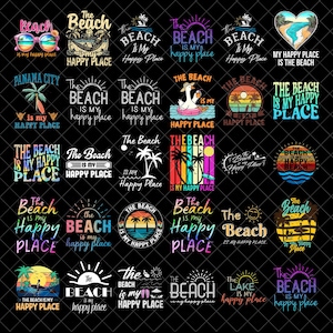 The Beach Is My Happy Place Png Bundle, Beach Life Png, Beach Digital, Sublimation Design,Sunset Png,Summer Life,Sublimation,Love Summer