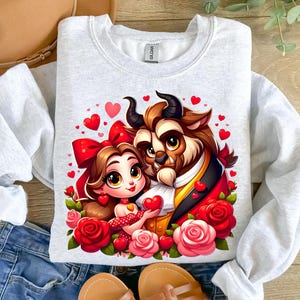 Coppia di cartoni animati Png di San Valentino, Png di Cupido di San Valentino Chicana, La Bella e la Bestia San Valentino, Png di abbinamento di San Valentino, Regalo di San Valentino