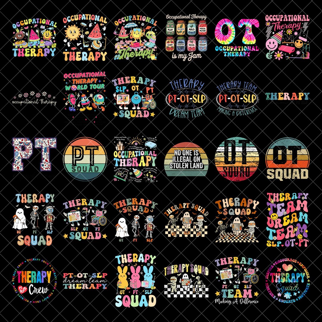 Therapy Squad Png Bundle, OT PT SLP Png Sublimation, Occupational ...