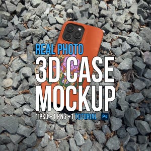 iPhone 15 Pro Max Tough Case - Real Photo Tough Case Mockup - Natural Background- Dual Layer Phone Case Mockup - PSD Template