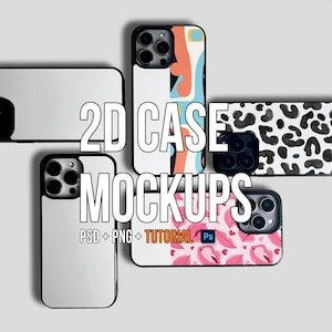 iPhone 14/15 2D Hülle Mockup - 5 Sublimation iPhone Hüllen Mockup, 2D Sublimation Handyhülle, 2D Sublimations Handyhülle, Photoshop Vorlage iPhone 15