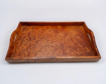 Handmade Wooden Serving Tray: Rustic Farmhouse Decor (14.5x9 inch)