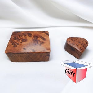 moroccan jewelry box, Jewelry Organizer Box, Memory Box Featuring Unique Burl Pattern, Thuya Wood Burl Wedding Memory Chest, best gift