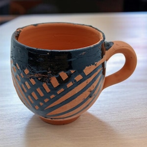 Handmade Berber Moroccan Traditional  mug clay