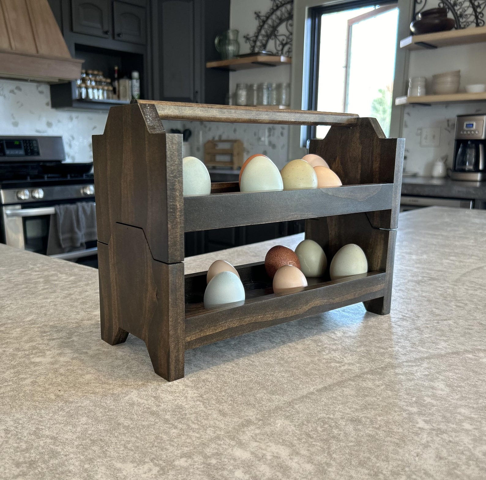 Stackable Wooden Egg Crateunique Gift for Homesteaderkitchen Decor