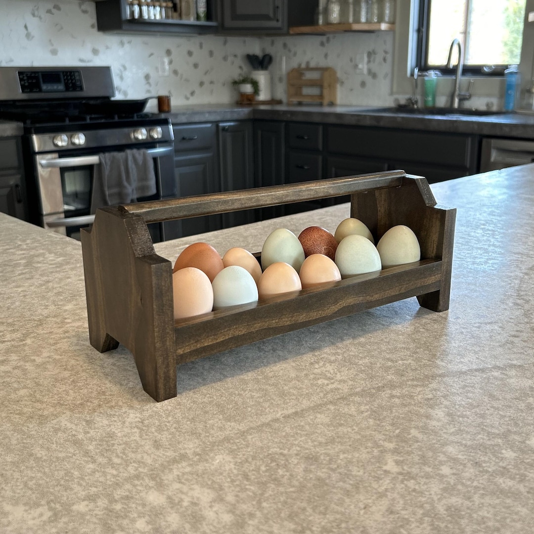 Stackable Wooden Egg Crate-unique Gift for Homesteader-kitchen Decor ...