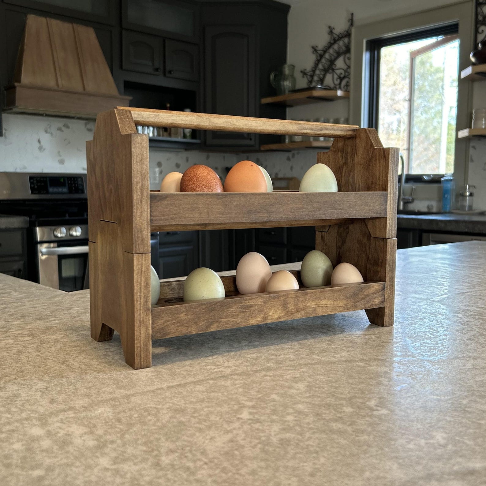 Stackable Wooden Egg Crateunique Gift for Homesteaderkitchen Decor