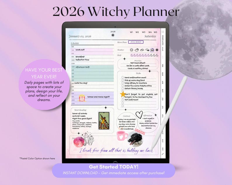2026 Witchy Digital Planner | Tarot, Astrology & Ritual Planner ...