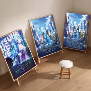 Palco Colorido O Filme A Miku Que Não Sabe Cantar (2025) Pôster, pôster em tela, decoração para casa, arte de parede, presente perfeito para outras pessoas.