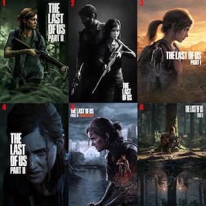 The Last Of Us - Part I & II - Gaming Poster Set, hochwertiges Leinwanddruck, Wohndekoration, Wandkunst, perfektes Geschenk für andere.