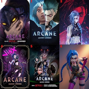 Plakaty z filmu Arcane League Of Legends, wysokiej jakości wydrukowane plakaty, dekoracja domu, idealny prezent dla innych.
