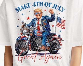 Retro 4th of July Trump PNG: Independence Day Design (Digital Download)