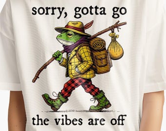 Funny Frog PNG: Sorry Gotta Go, sarkastyczny cytat (pobranie cyfrowe)