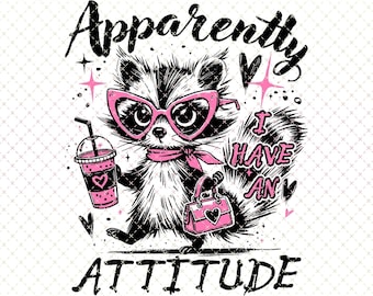Sarcastic Raccoon PNG: Funny Attitude Design (Digital Download)