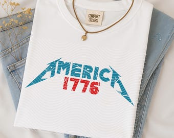 Retro 1776 America PNG: 4th of July Shirt Design (Digital Download)