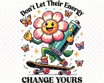 Mental Health PNG: Positive Energy Design (Digital Download)