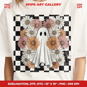 Halloween Fall Ghost Png, Girly Pumpkin Png, Boho Floral Fall Png, Halloween Png, Autumn Vibes Png, Spooky Season Png, Trending Png