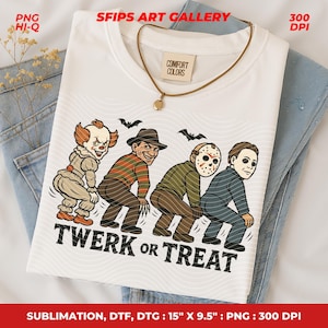 Lustiger Halloween Twerk Oder Lecker Png, Halloween Horror Charaktere Png, Horror Png, Retro Halloween Png, Erwachsener Halloween Png Png, Retro Png
