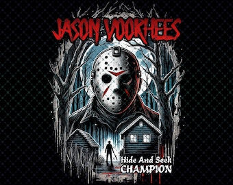 Jason Halloween PNG: Horror Fan Art, Sublimation Design (Digital Download)