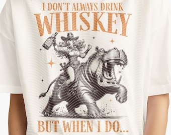 Funny Cowgirl Whiskey PNG: Retro Western T-Shirt Design (Digital Download)