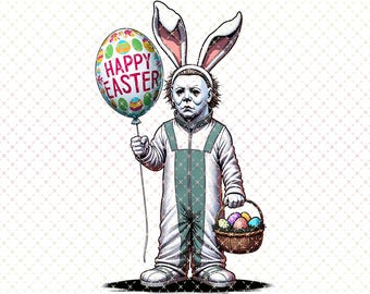 Horror Easter Bunny Slasher PNG (Digital Download)