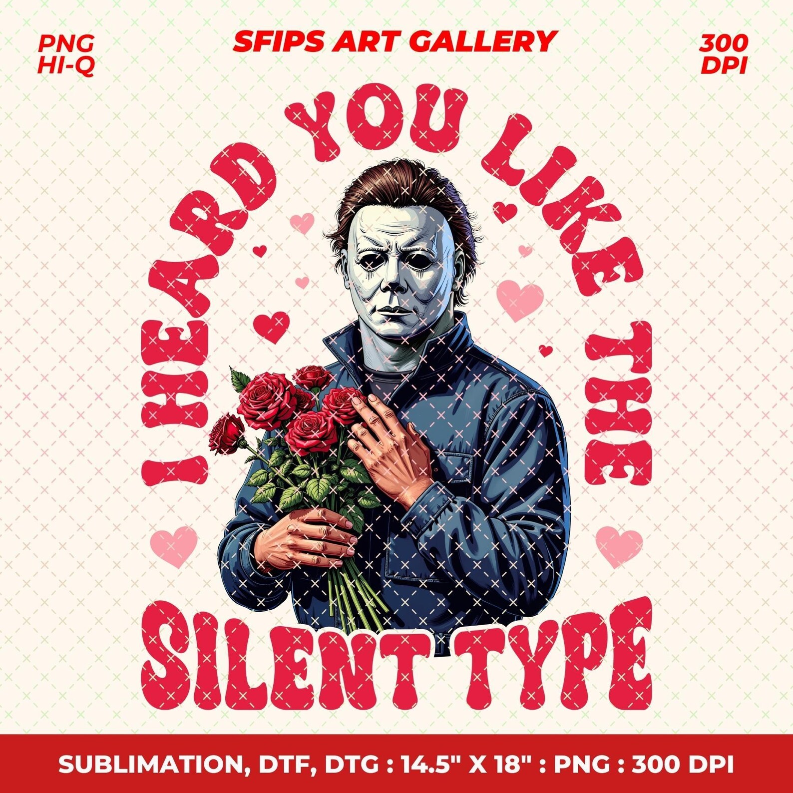 I Heard You Like the Silent Type Png, Horror Valentine's Day Gifts ...