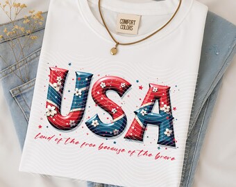 Floral Coquette USA PNG: Retro 4th of July Sublimation Design (Digital Download)