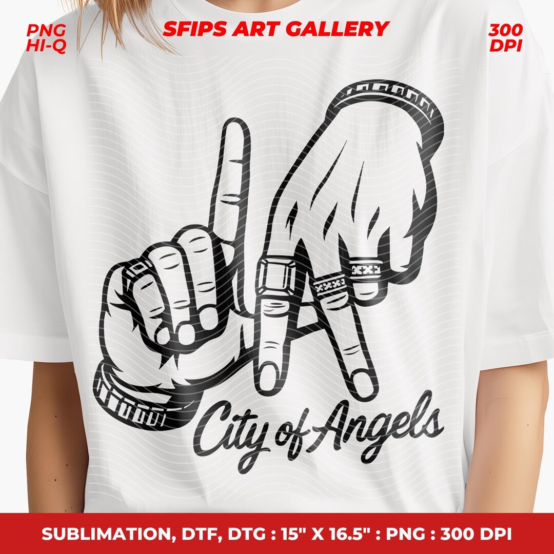 Angeles Hand Sign City of Angels SVG PNG: Los Angeles Hands Design (digital Download) - Etsy