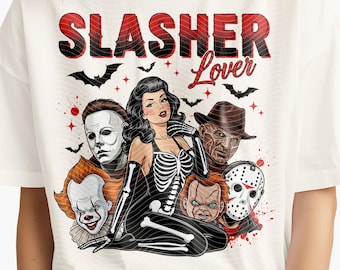 Vintage Halloween Horror PNG: Slasher Lover, Spooky Season (Digital Download)