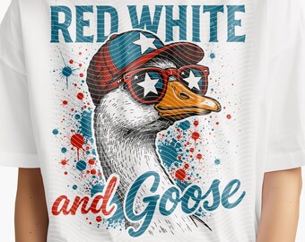 Funny Patriotic Goose PNG: 4th of July Sublimation Design (Digital Download)