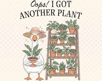 Funny Goose Plant Lover PNG: Retro Sarcastic Design (Digital Download)