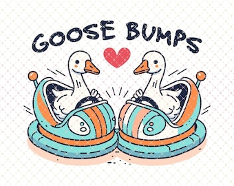 Goose Bumps PNG, Retro Clipart for Shirts (Digital Download)