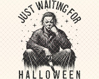 Retro Halloween Horror Movie Characters PNG - Sublimation Design (Digital Download)